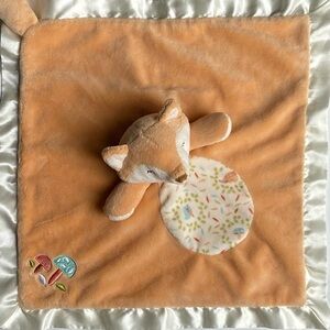 Douglas Baby Fox Lovey Security Blanket Woodland Mushrooms Orange Lil Snugglers